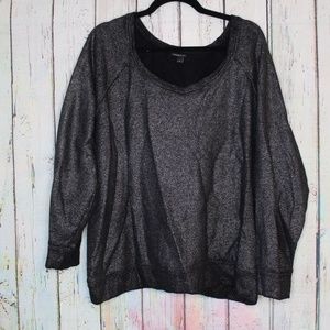 Torrid Long Sleeve Metallic Sweater